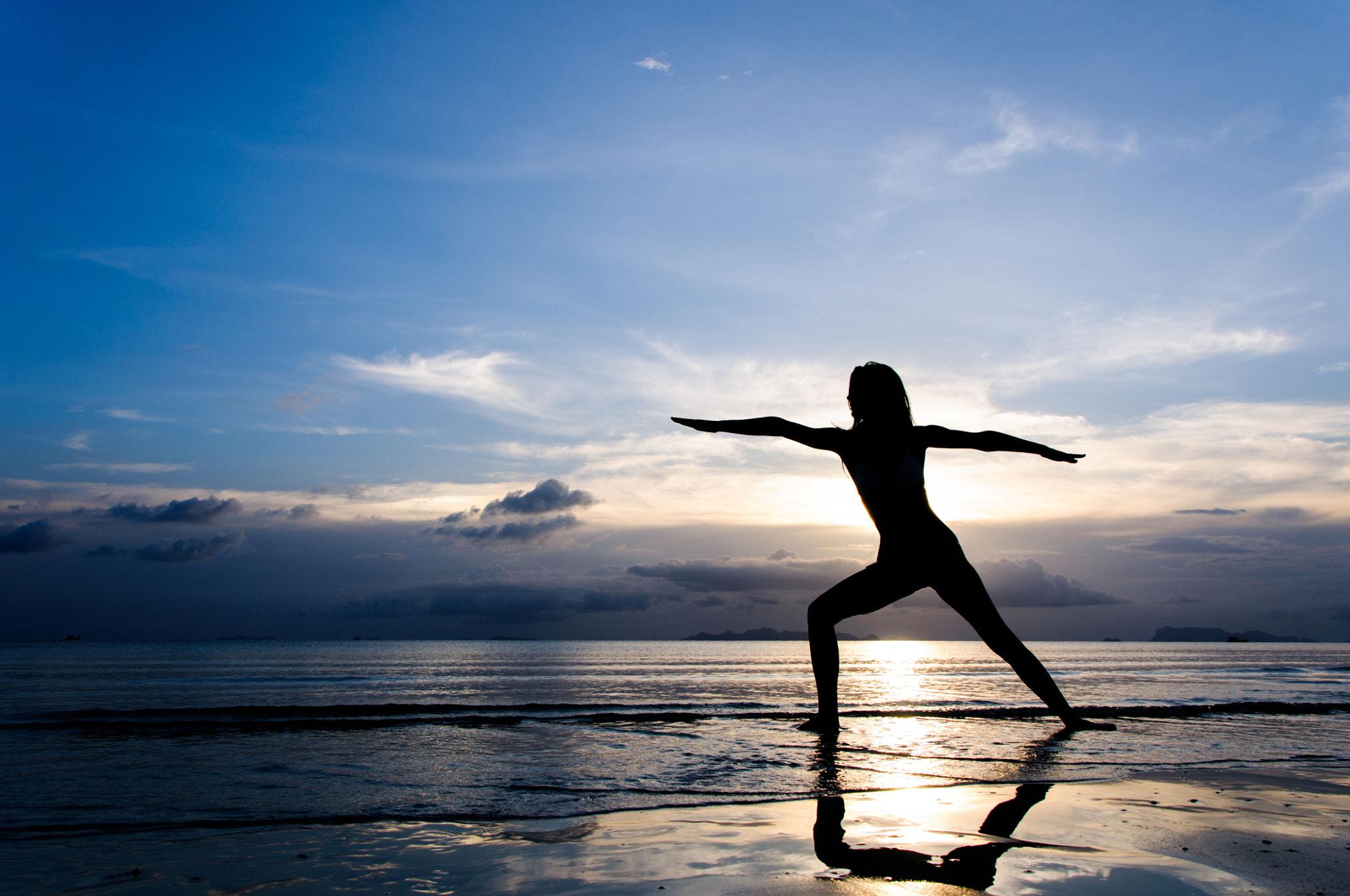 yoga on the beach